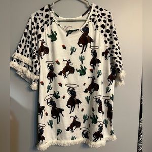 Cute cowboy theme shirt